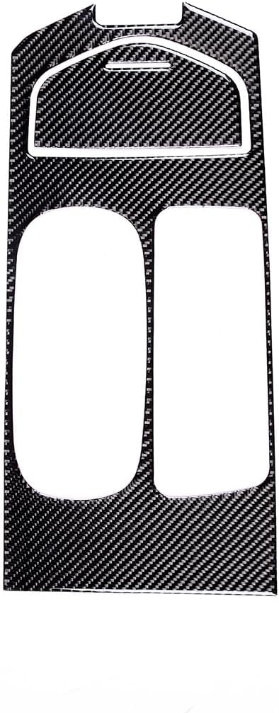for 2014-2022 Maserati Ghibli M157 Soft Carbon Fiber Center Console Shift Panel Decorative Sticker, Gear Surround Trim Cover Car Interior Accessories 2PCS (Black Carbon)