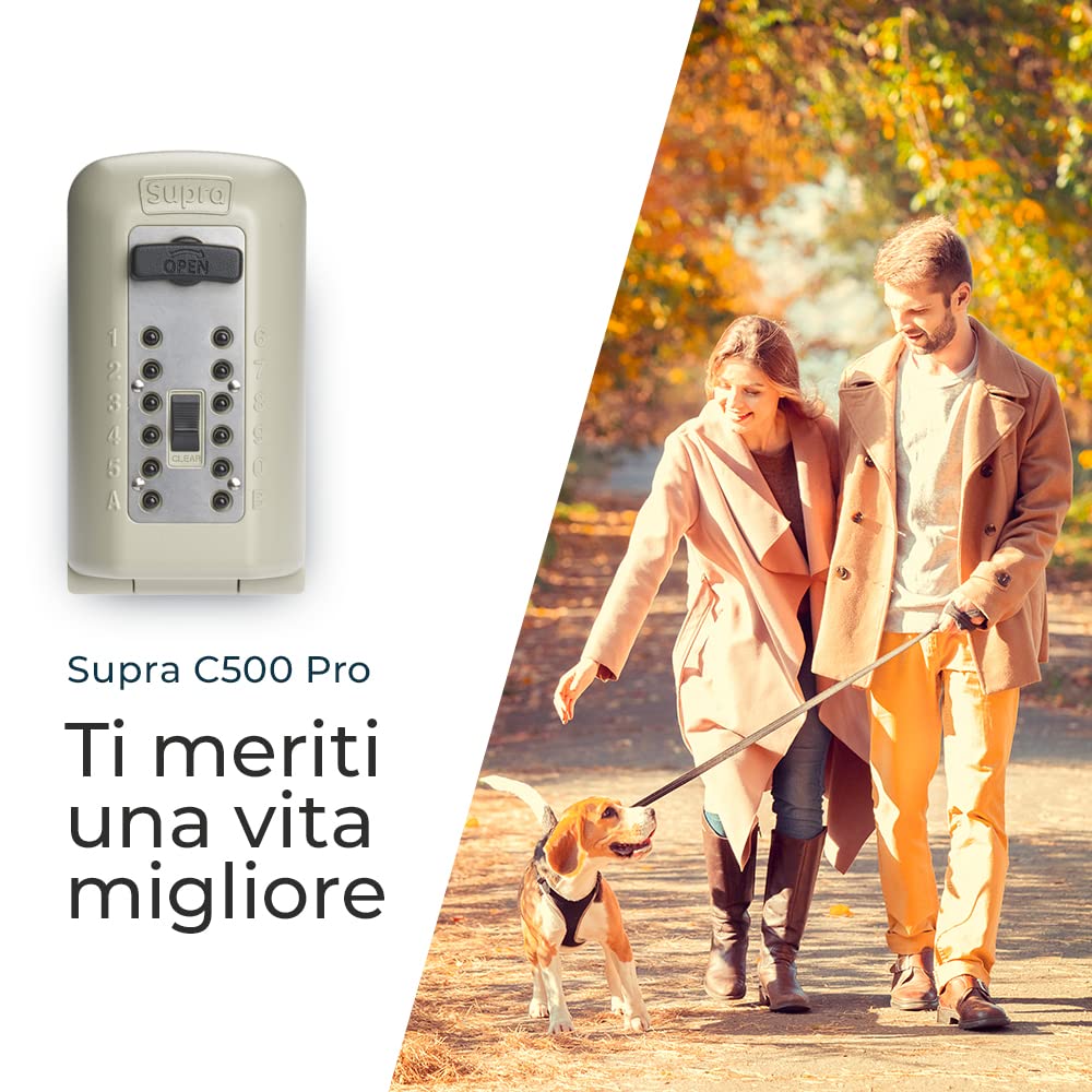 KeySafe, SUPRA C500 Pro (2a generazione) - Dispositivo di archiviazione chiavi esterno preferito dalla polizia di alta sicurezza