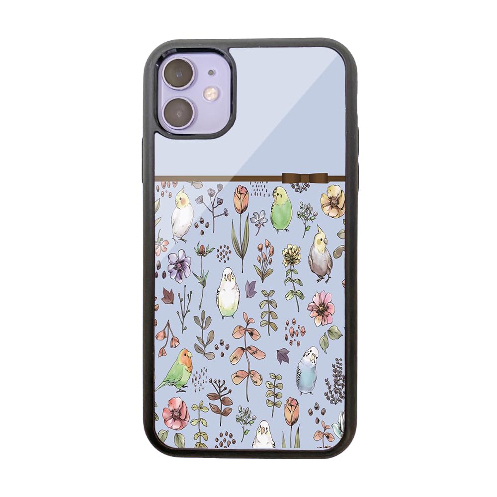 Amazon.co.jp: iPhone 12 mini 鳥 イラスト 小鳥 インコ 花