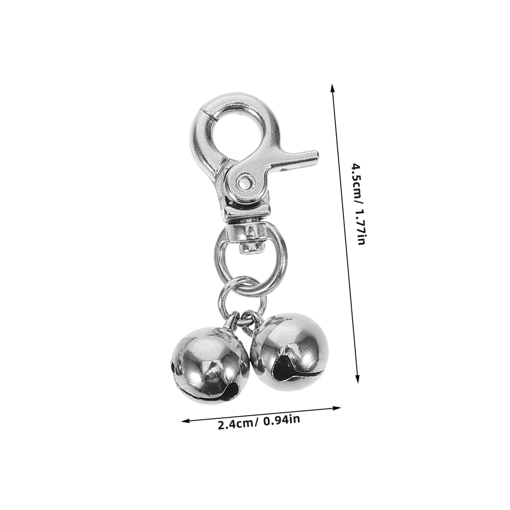 GRIRIW Stainless Steel Pet Bells Cat Bells Decorative Charm for Christmas Present