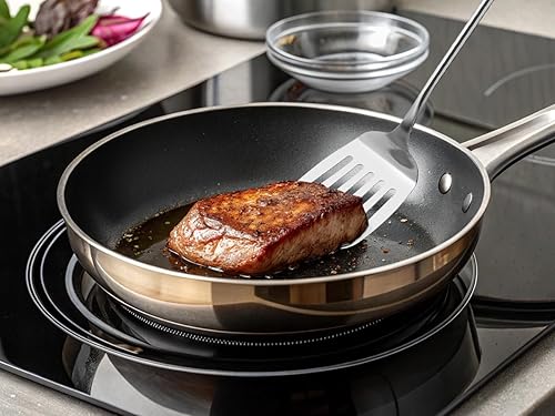 Miniatura 5 de FJNATINH Juego de espátulas y volteadores - Herramientas de wok de acero inoxidable, Utensilio de wok, Utensilios de cocina de acero inoxidable