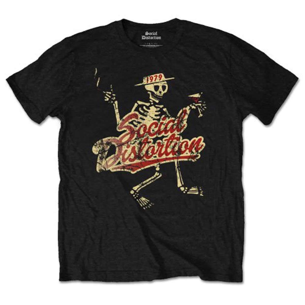 Social Distortion Vintage 1979 Official Tee T-Shirt Mens Unisex (Medium) Black