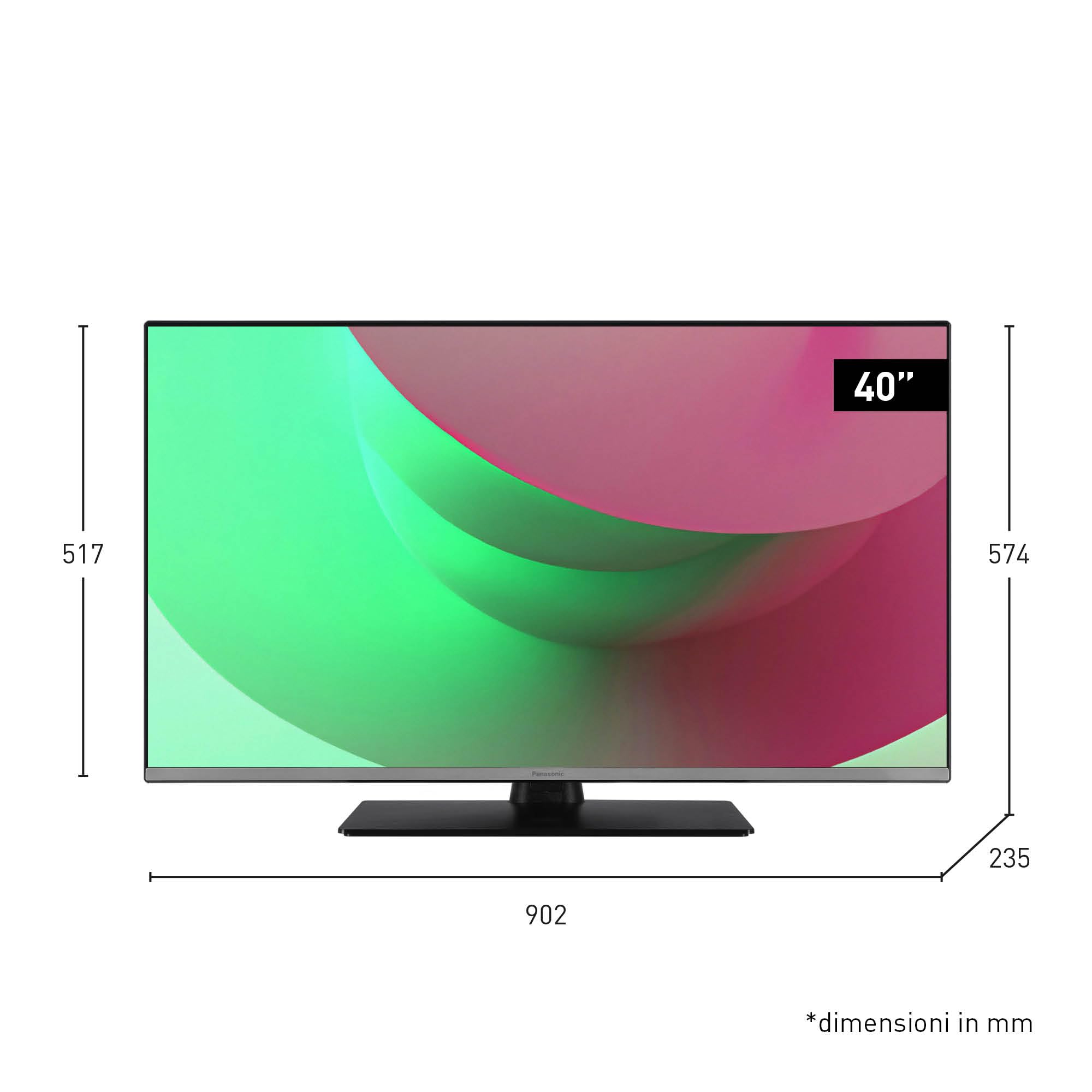 Panasonic TB-40S45AEZ, Serie S45 40 pollici Smart TV LED Full HD, 2024, TiVo, Controllo Vocale Google e Alexa, Game Mode, Media Player, HDR, HDMI, WLAN, Per un'Esperienza Visiva Ottimale | Google e Alexa, modalità gioco, lettore multimediale, HDR, HDMI, S