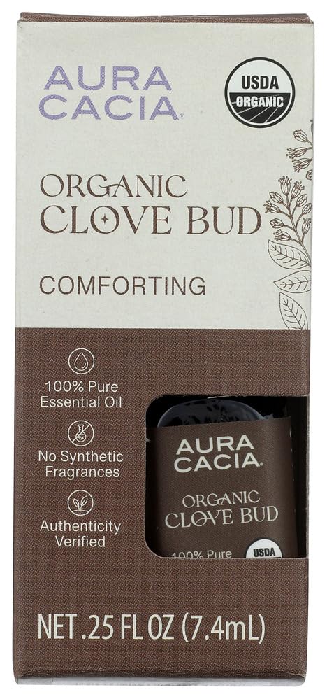Aceite Esencial Orgánico de Clavo Aura Cacia 0.25 Fl Oz miniatura 1