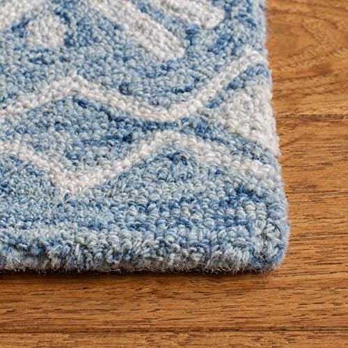 Tapete Safavieh 8x10 Micro-Loop Azul e Ivory miniatura 3