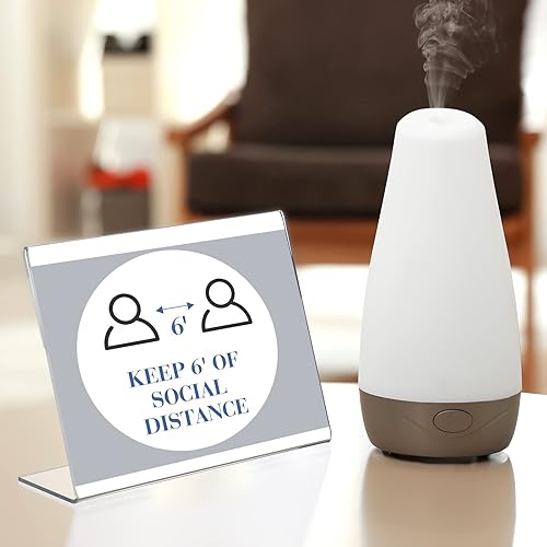 Miniatura 8 de 12 soportes de exhibición de letreros acrílicos de 7 x 5 pulgadas, soporte de papel acrílico horizontal, marcos de exhibición de plástico