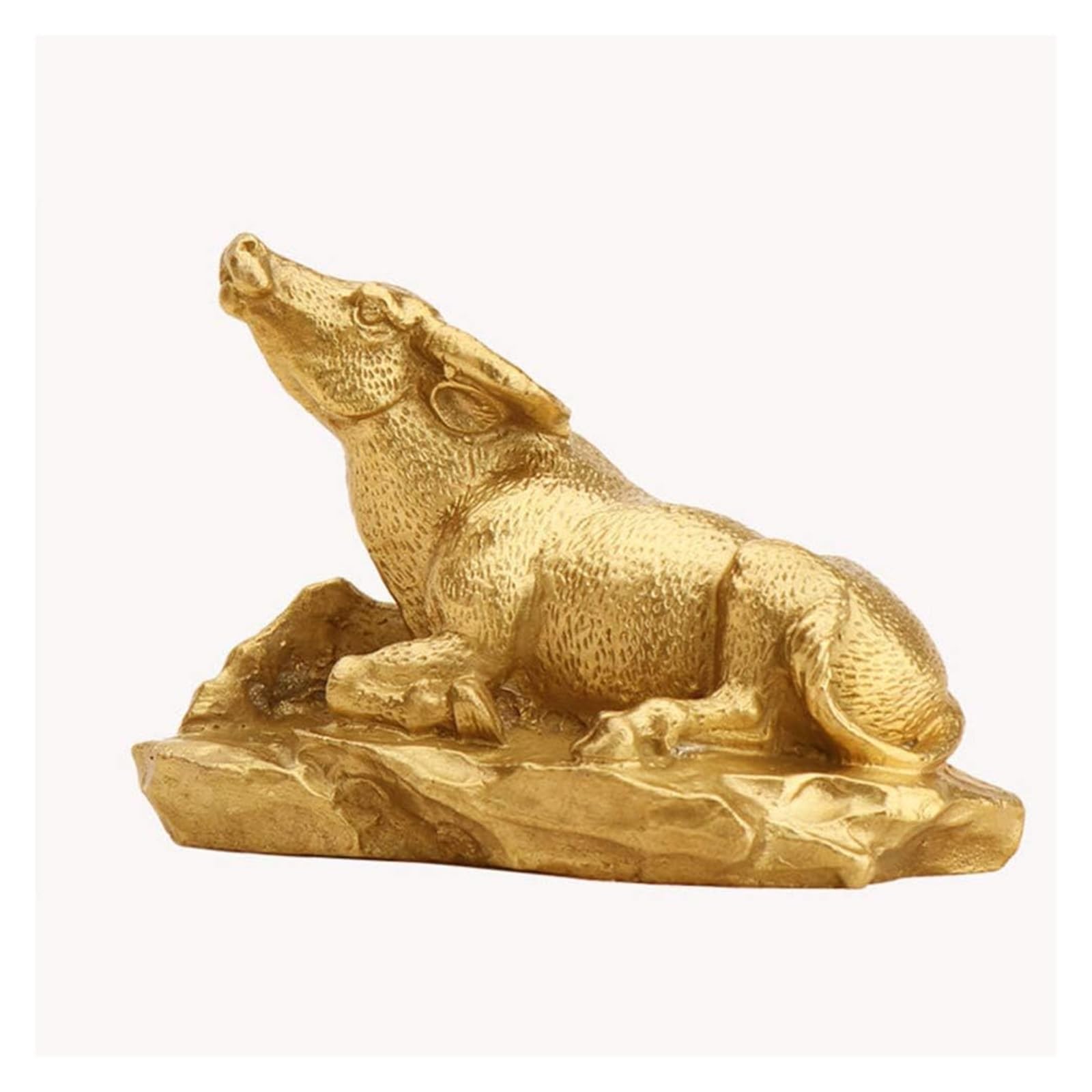 MNUvxzaewf Sculpture Tabletop Brass Figurines Decoration, Feng Shui Animal Statue Ornament, Chinese Charm(Cattle)