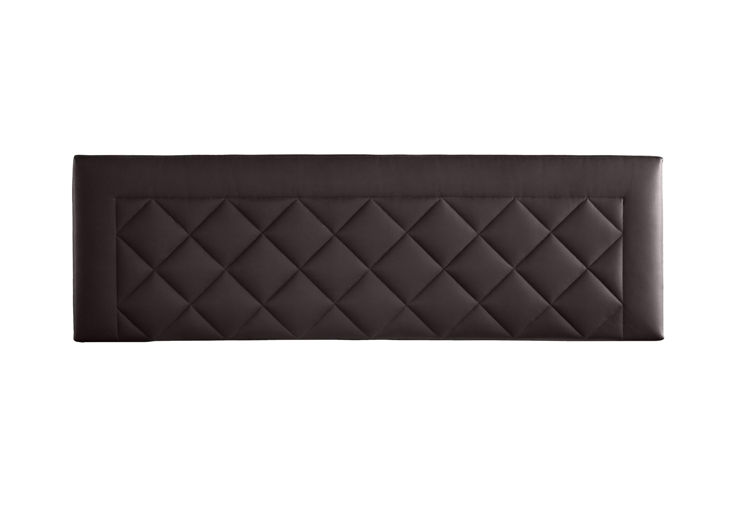 Cabecero Tapizado para Cama 135 Cm Domus | Anclaje a Pared | Cabezal Acolchado | Polipiel Color Chocolate (145 x 50 x 7 cm)