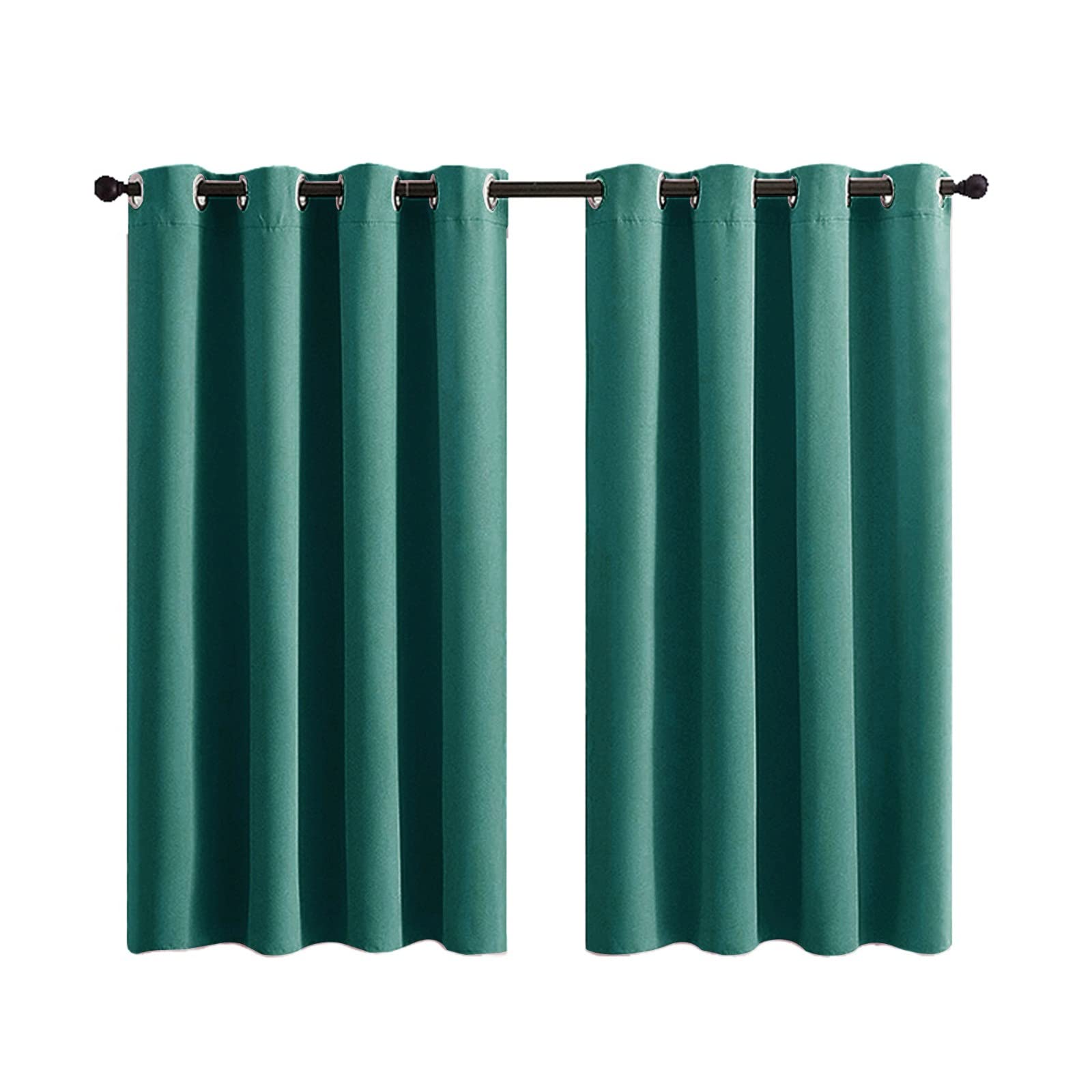 Rideaux occultants verts 336x183cm avec oeillets pour chambre moderne