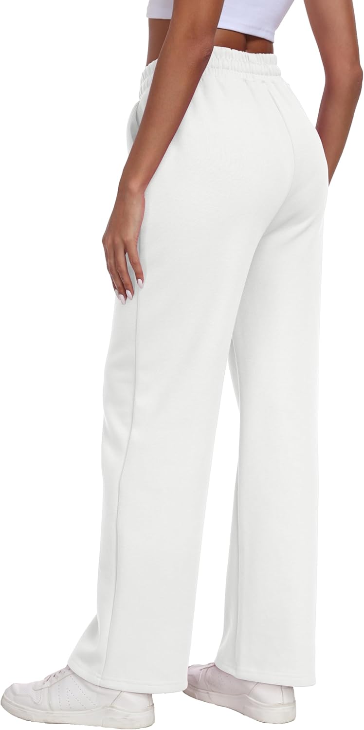 LIGHTBACK Women's Wide Leg Sweatpants Lounge Jogger Pants Loose Drawstring Baggy Sweatpants with Pockets - Image 5