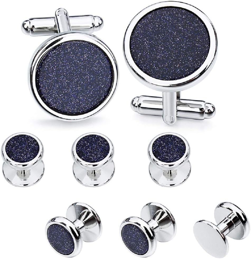 HAWSON Fashion Mother-of-Pearl Tuxedo Shirt Button and Cufflink Set, Specially Designed for Wedding Business