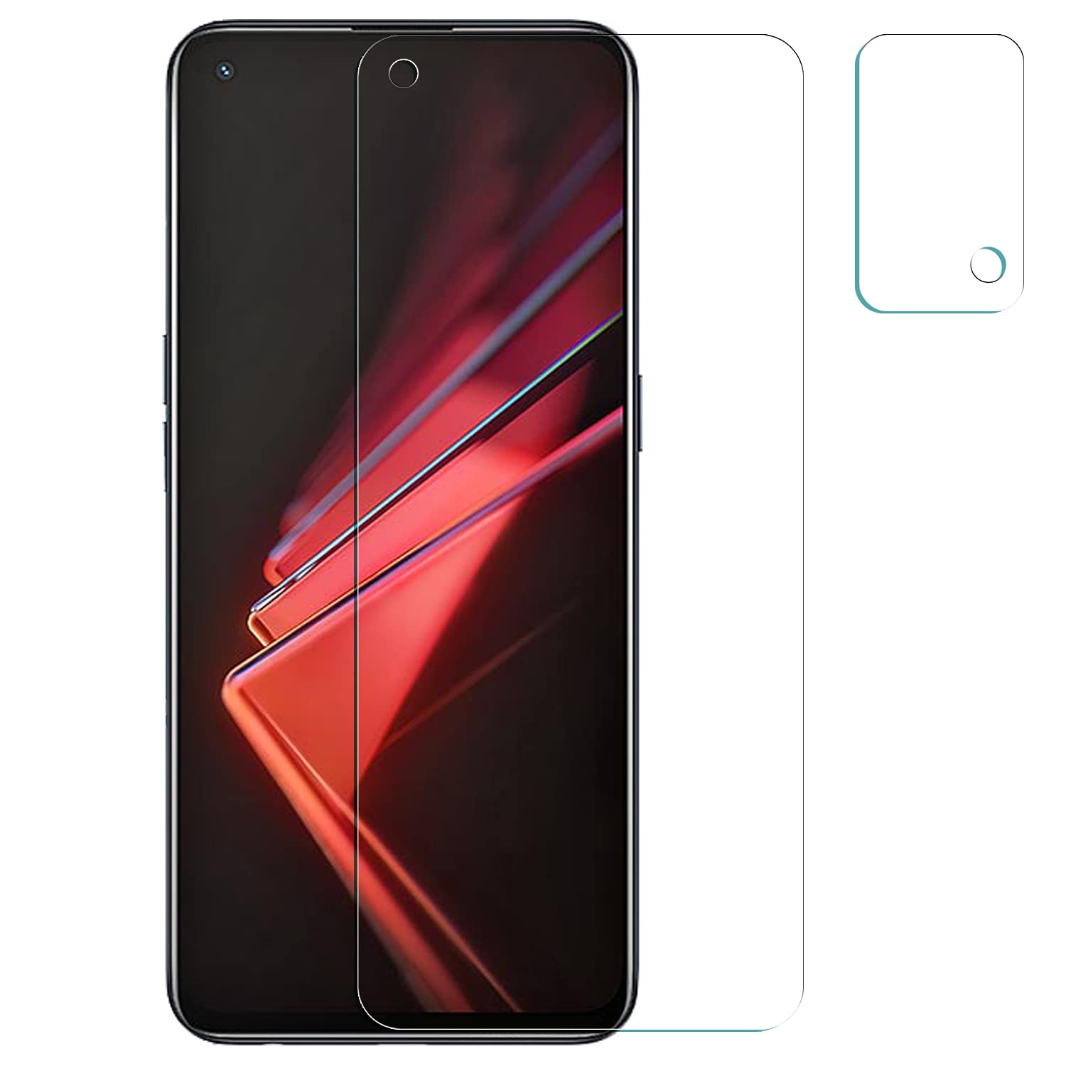 enlinea anti shock armor impossible flexible screen protector guard | main screen as well as camera lens protector for oppo k9 5g