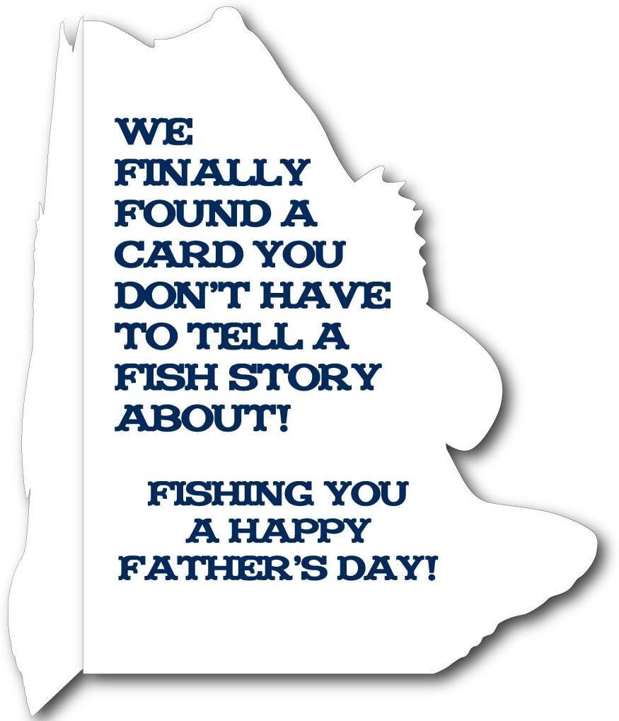 VictoryStore Jumbo Greeting Cards: Giant Father's Day Card with Envelope, Fish Shape Design, 2 feet X 3 feet