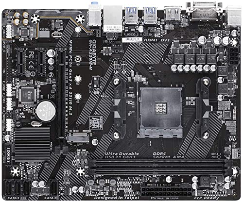 Gigabyte GA-A320M-H moederbord (socket AM4/A320/DDR4/S-ATA 600/Micro ATX), zwart - Image 3