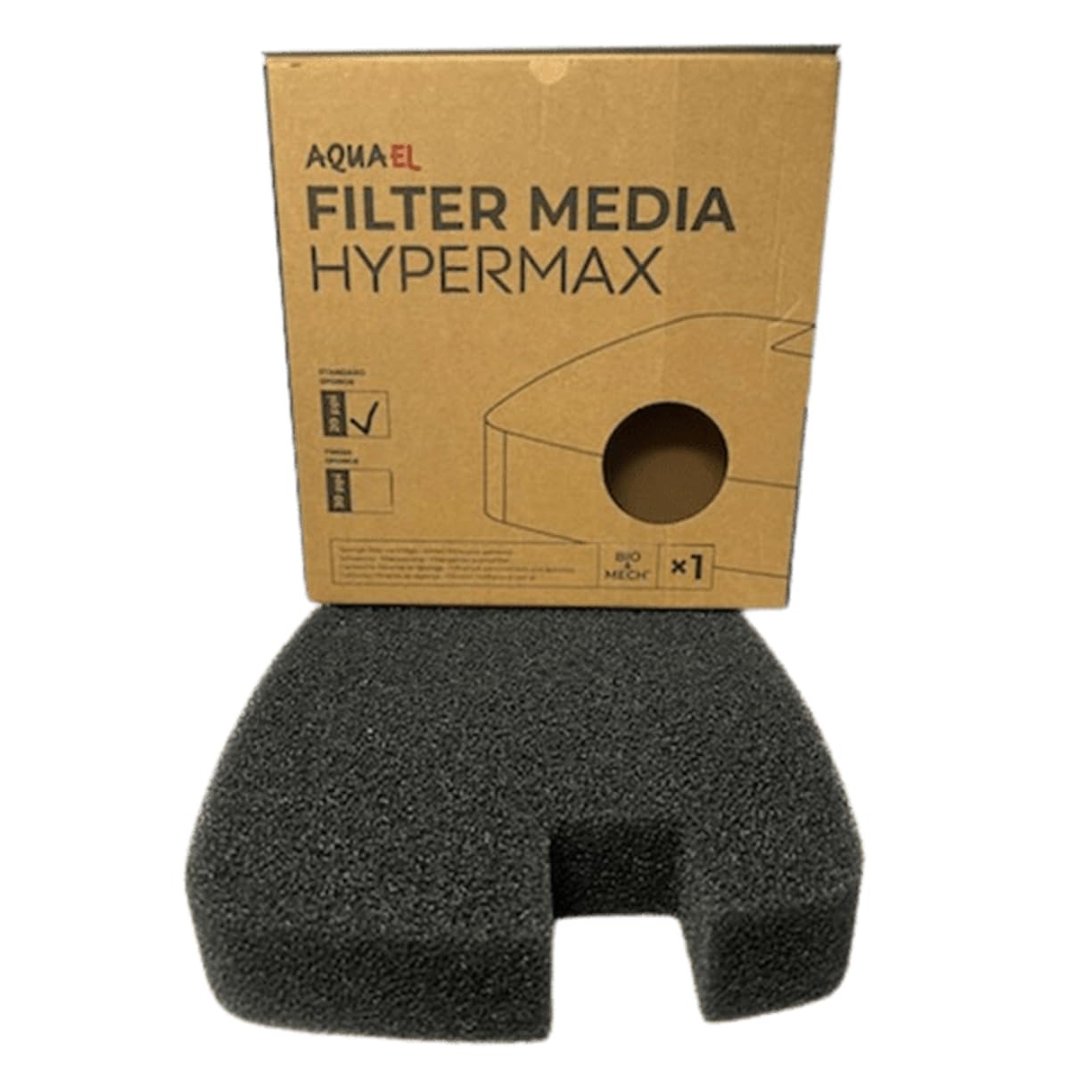 Aquael Hypermax Éponge PPI 20 Noir masse de filtration biologique aquarium