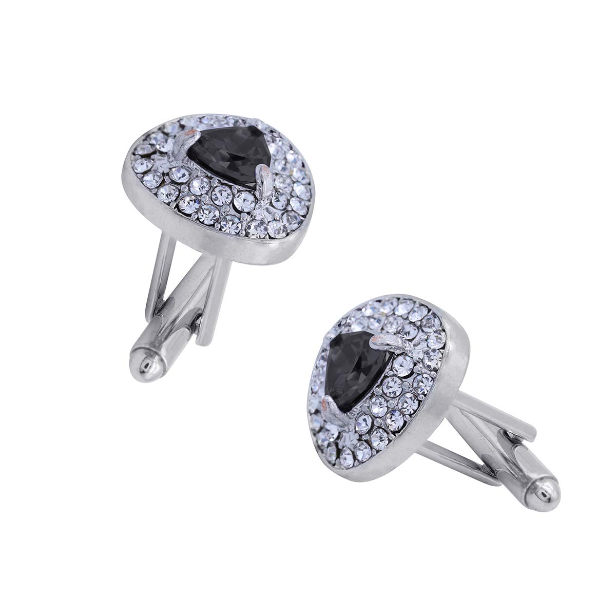 Luxury Zircon Crystal Cufflinks | Cuff Links Sleeve Button for Women Men Shirts Dress Suits-image-40
