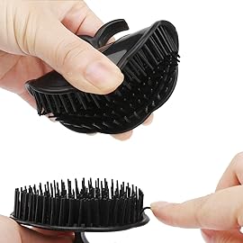 Segbeauty Mens Shampoo Brush, 4pcs Scalp Massage Brushes, Massage Hair Brush Floriated Shower Comb for Deep Cleaning Hair Men\'s Hand Brush Plastic Growth Beard Brush Pet Grooming Round Palm Brush