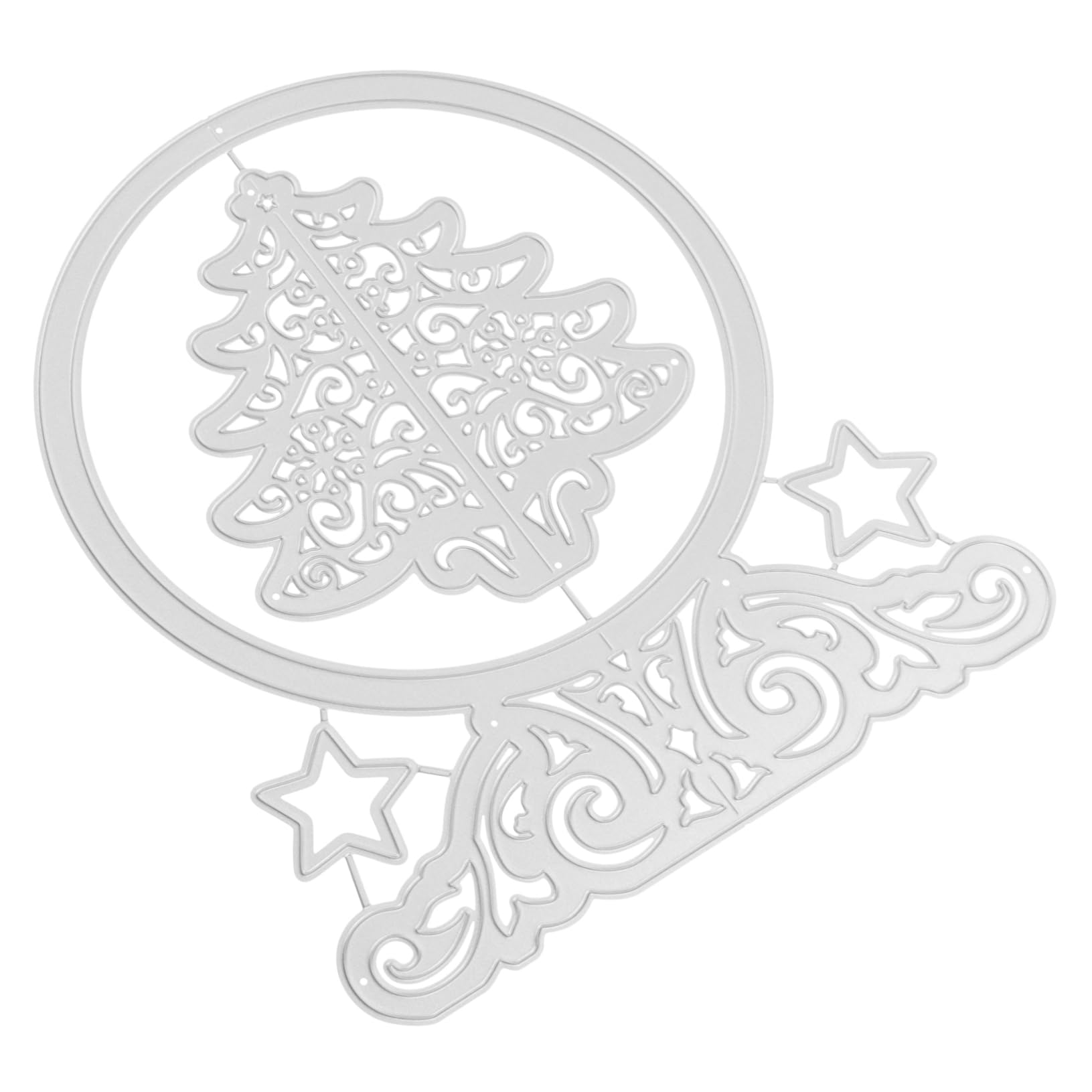 5piezas Troquel De Metal Para Cortar Forma De Árbol De Navidad Troquelado De Inoxidable Para Manualidades y Tarjetas Para Scrapbooking y Decoraciones Navideñas