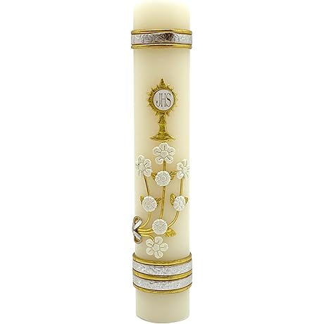 Ángelitos de México: Recuerdo de Primera Comunión con Cirio Artesanal