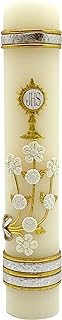 Angelitos de Mexico Devotional Candle for First Communion Keepsake Unique Handmade Cirio
