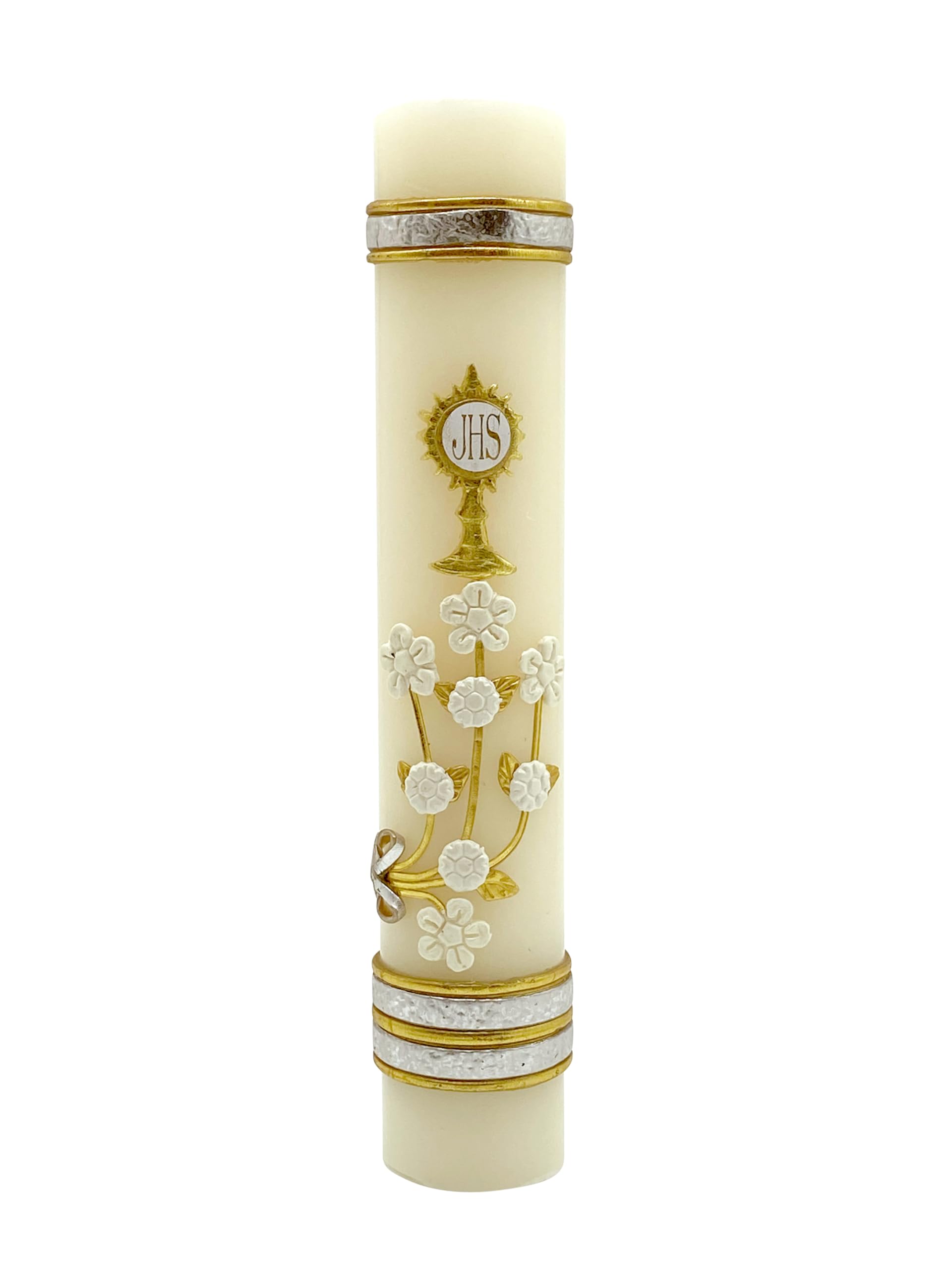 Angelitos de Mexico First Communion Candle WIth the Holy Spirit Dove Mass