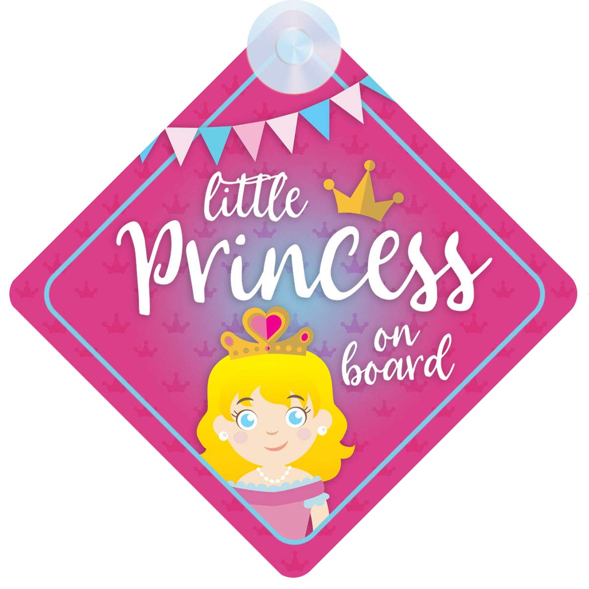 Qg Ltd Girls Princess On Board Car Sign For Children/Baby Non Personalised Character Theme Princess022