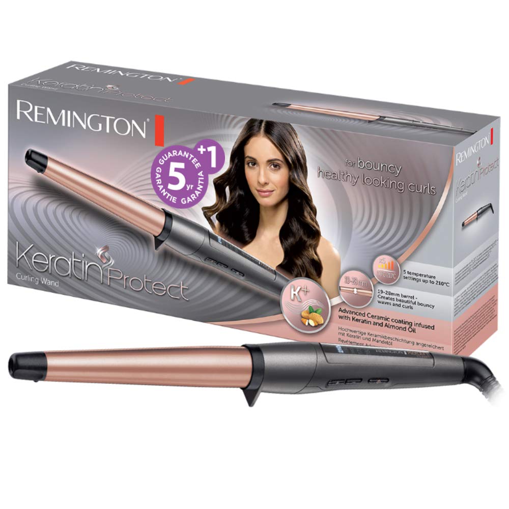 Remington Curling Iron Keratin Protect (Conical Curling Iron, 19-28mm Curls, Stroke, Tight Curls, Enriched With Keratin An... - Review, Price and Buying Guide