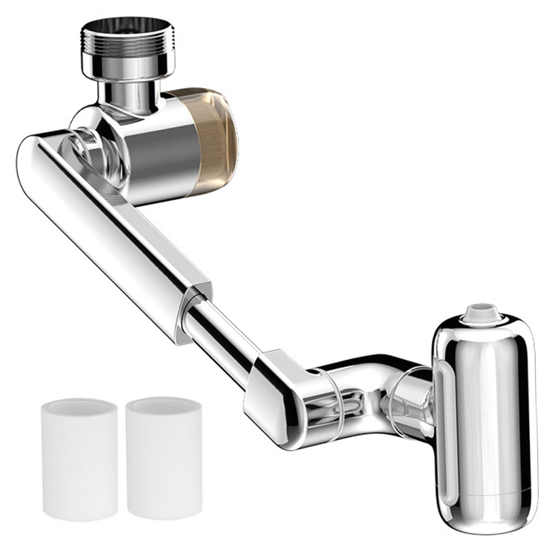 Aireador de grifo de baño giratorio de 4 modos con brazo de metal