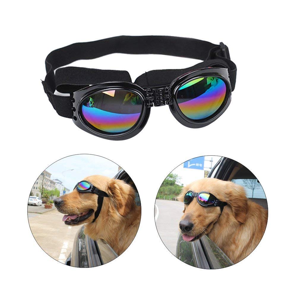 Occhiali Per Cani Lewondr - Protezione UV Per Taglia Medio-Grande, Nero - Foto 6