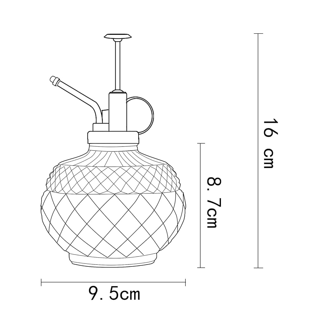 Amazon.co.jp: OFFIDIX Mist Sprayer, Watering Can, Glass