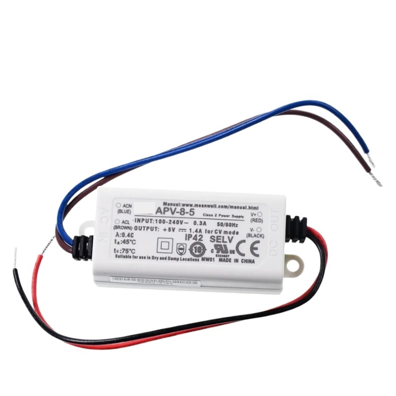 Alimentation à découpage APV-8-5 convertisseur AC-DC 5V 1,4A 7W