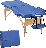 Vista 8 de PayLessHere Cama de Masaje Portátil Mesa de Masaje de 24 pulgadas de Ancho Cama de Pestañas 2 Plegable Altura Ajustable Mesa de Spa con Bolsa No