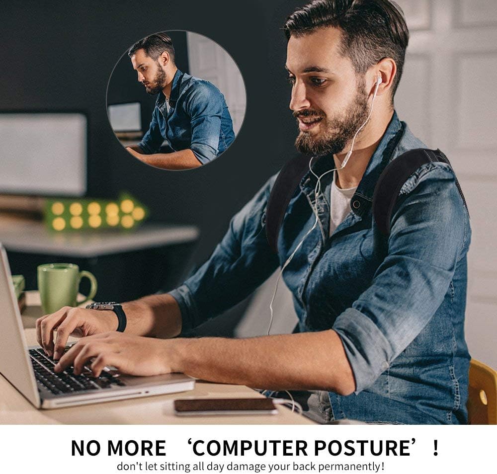 Back Posture Corrector for Men and Women - Posture Brace - Adjustable Back Straightener -Effective Comfortable Adjustable Posture Correct Brace - Posture Support - Kyphosis Brace (L)