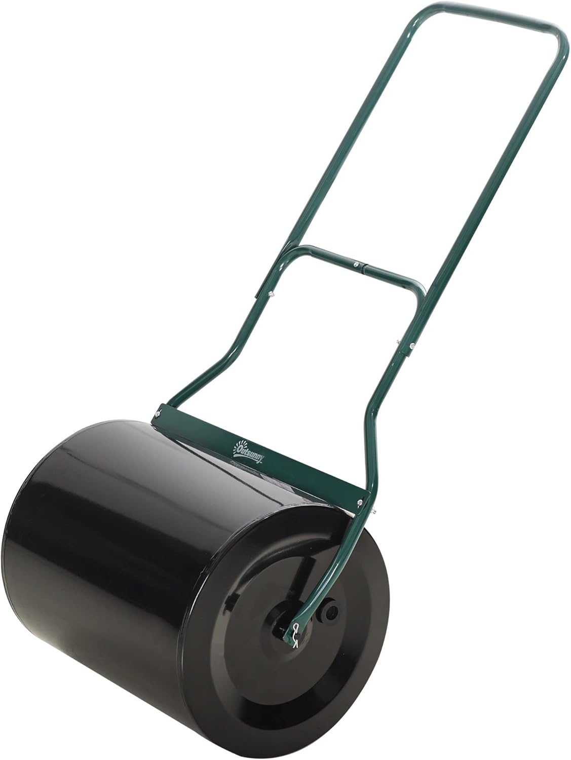 Outsunny 20-Inch Push/Tow-Behind Lawn Roller - 16 Gal Water/Sand Fill for Smooth Sod & Lawn Flattening