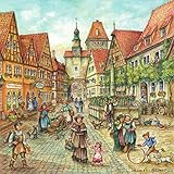 German Town Scene 6x6' Ceramic Tile