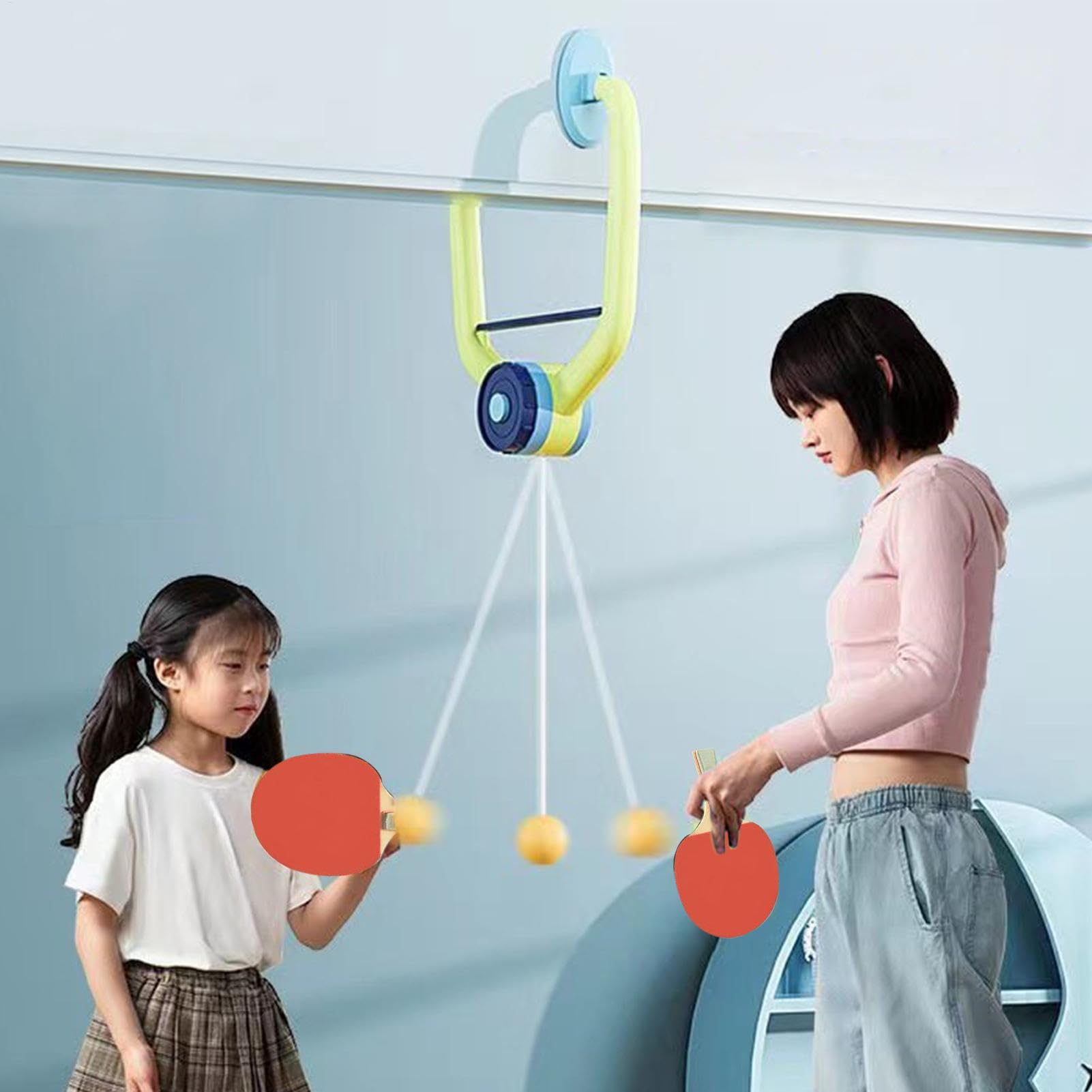 Door Table Tennis Game, Portable Table Tennis Set, Adjustable Table Tennis Kit, Table Tennis Trainer for Kids, Indoor Table Tennis Game, Table Tennis Set for Beginners, Training Table Tennis Kit
