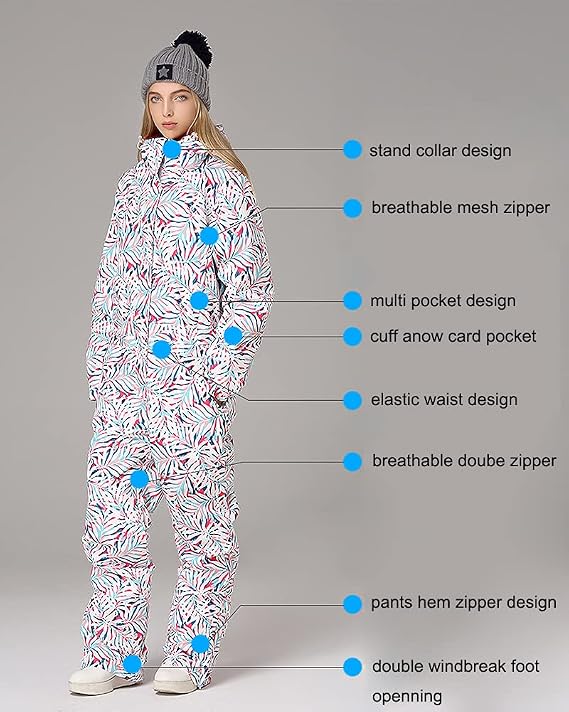 JokeLomple Damen Jumpsuit Skianzug - Skioverall Sch Produktbild-Vorschau 5