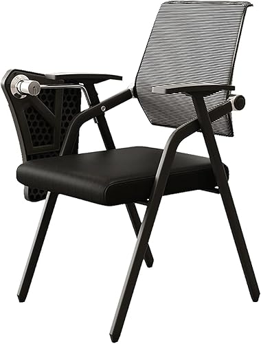 MEHWSUR Silla de estudiante con escritorio adjunto, silla de oficina de malla con soporte lumbar, silla de escritorio plegable para computadora con