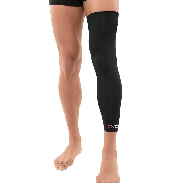 Copper Compression Leg Compression Sleeve - Copper Infused Knee Stabilizer Brace for Running Meniscus Tear ACL MCL Arthritis