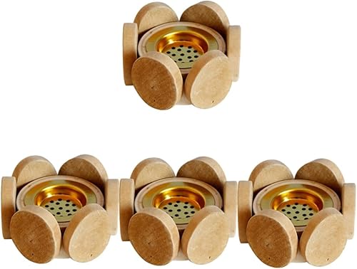 Garneck 4 unids Vintage Fragancia Mesa de Comedor Hierro Forjado Antiguo Candelero Incienso Stick Decorar Carbón Cono Soporte de Incienso Bandeja