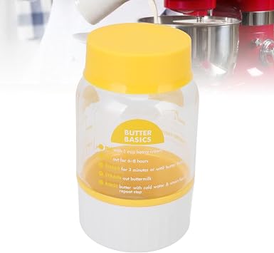 Butter Churner, Plastic Multifunctional Cream Separator Butter Making Bottle With Maker Cup Mold Maker for Kitchen Cooking Baking