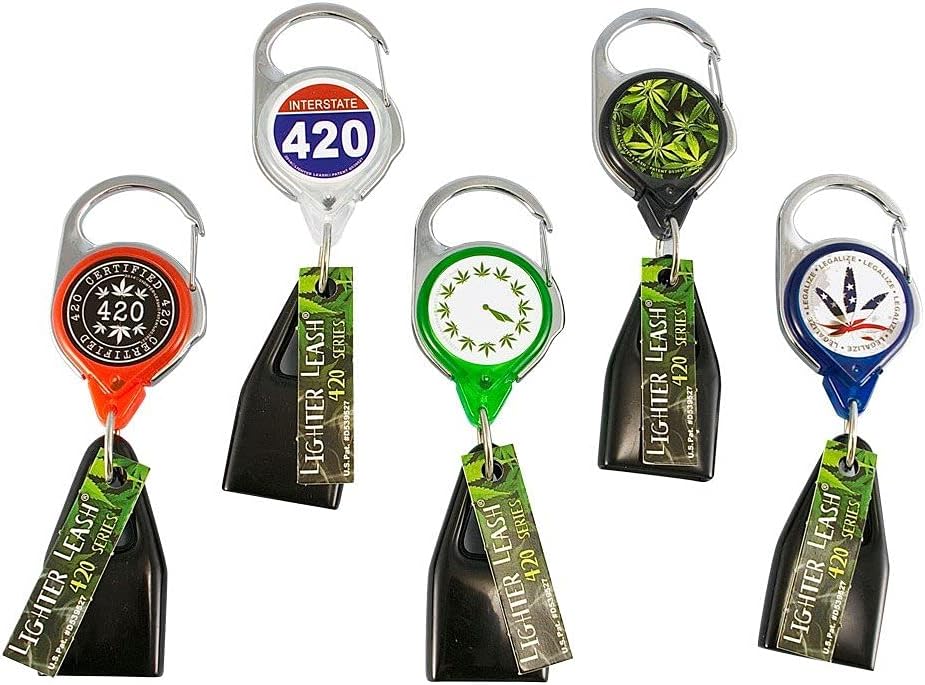 Lighter Leash The Leaf Retractable Lighter Holder 5 Count
