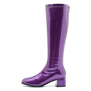 【GoGo】 Amazon.com: ZXHYZLZ White Knee High Gogo Boots 70S For Women