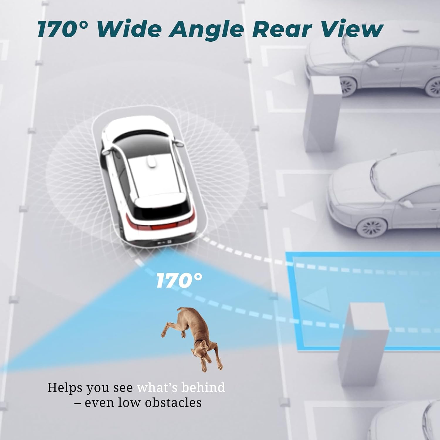 HD 170° Backup Camera for Chevy Silverado GMC Sierra 2016–2019, Compatible with 1500 2500 3500 | Replaces 84062896, 23363727