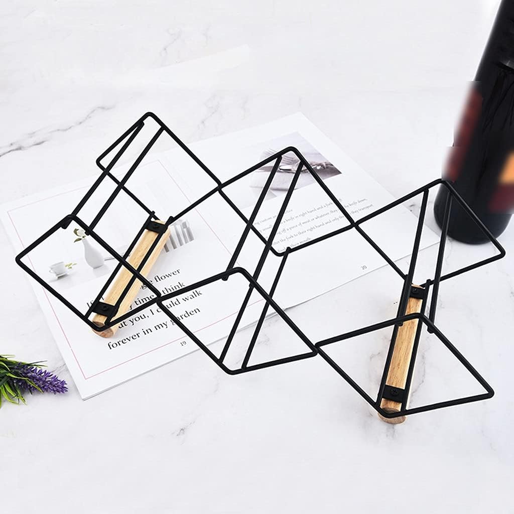 Wine Rack Freestanding Storage Independent Wine Rack Can Be Placed 3 Bottles of Wine Storage Rack Cabinet Table Iron Wine Rack Stackable Wine Rack Wine Storage Shelf