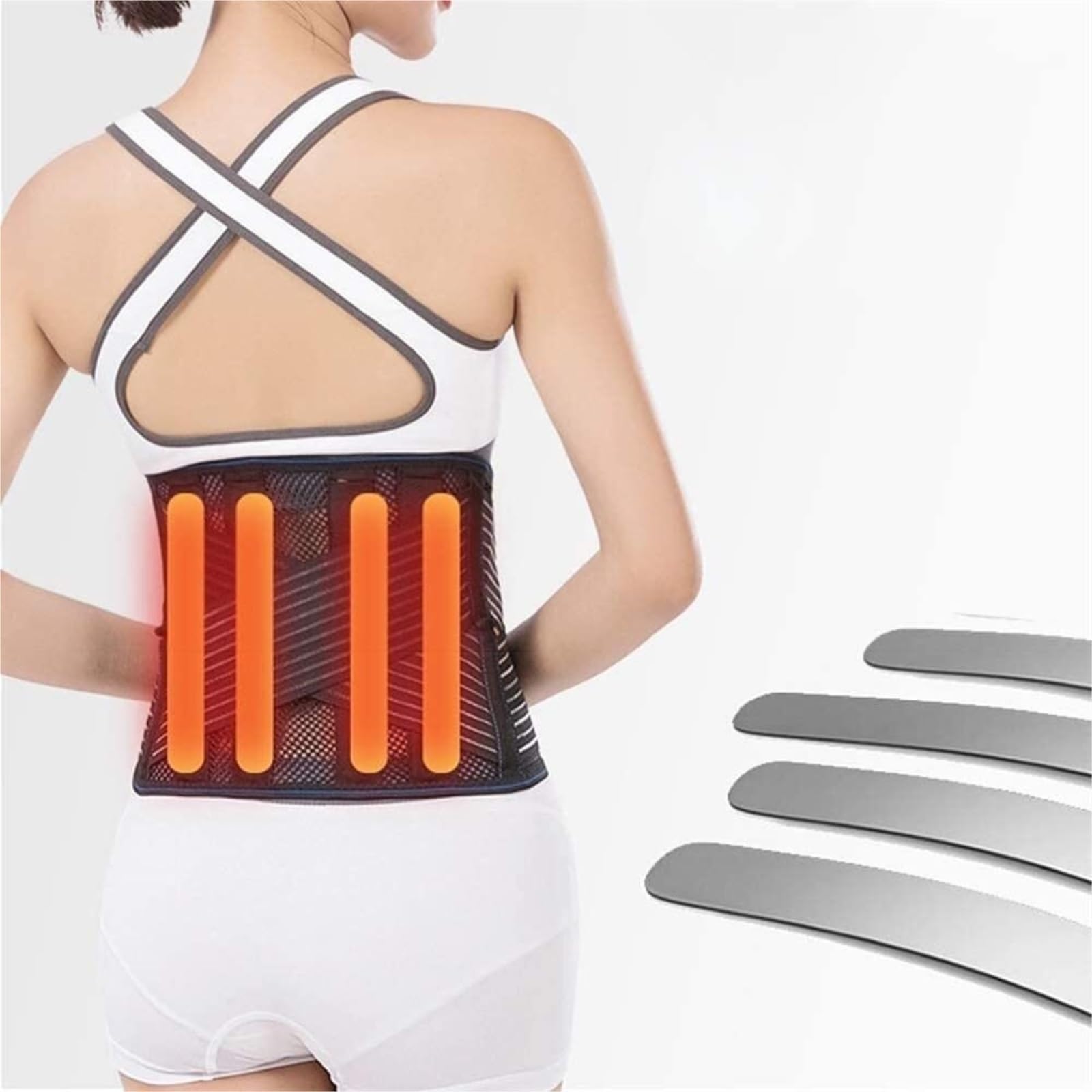 Rückenstützgürtel Leicht Lendenwirbelstütze Gürtel Sommer Unteren Rückenstütze Unterstützung Taille Trainer Lenden Dekompression Atmungsaktiv(M)