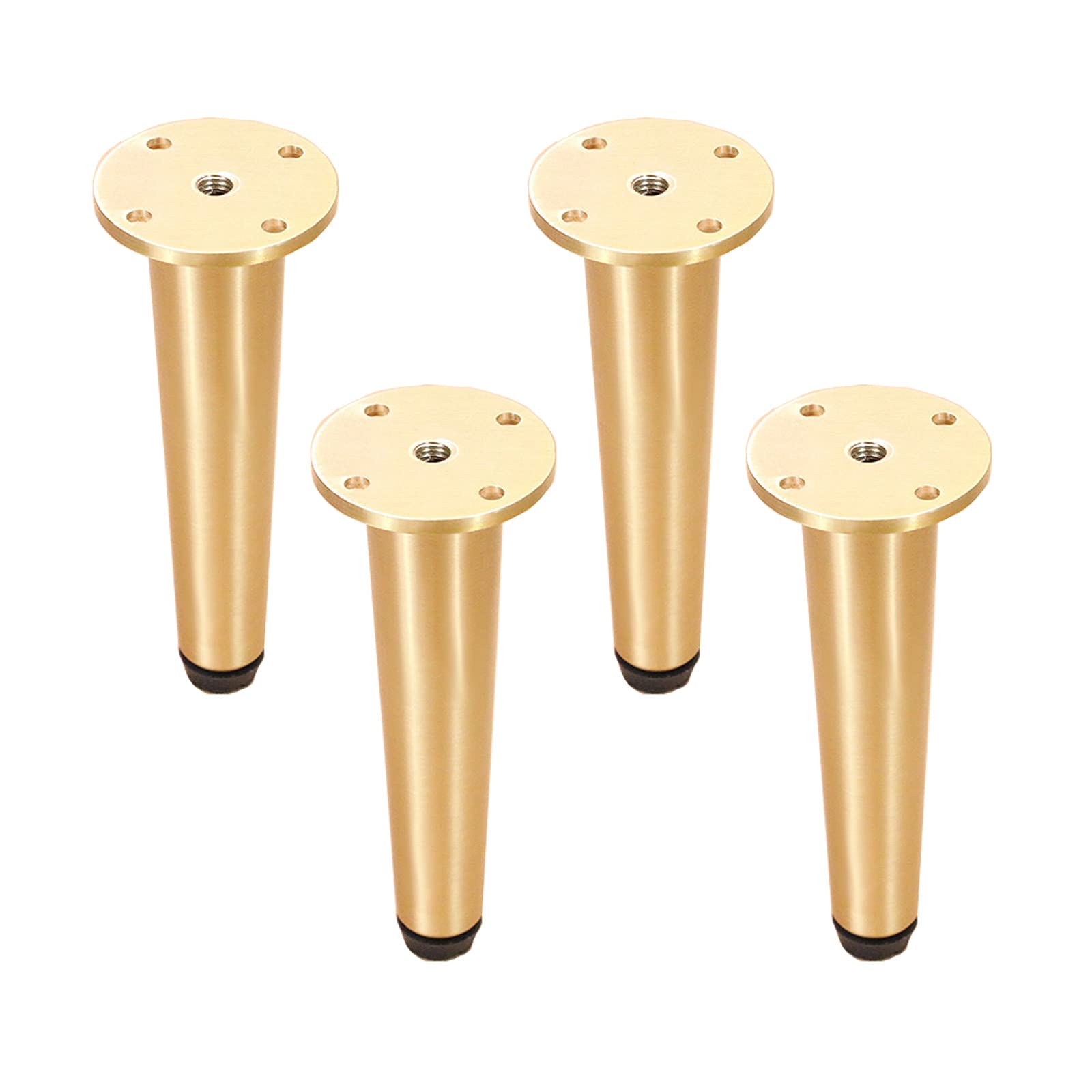 Confezione da 4 Gambe Per Mobili In Ottone,Gambe per Divani,Gambe Del Tavolo da Caffè,Regolabili,Design Industriale,con Viti,per Letti,Armadietti da Bagno,Armadi (10cm/3.9in)