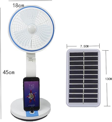 Miniatura 7 de Ventilador solar plegable para exteriores, carga USB, lámpara colgante de pared, dormitorio de estudiantes, oficina, ventiladores eléctricos,