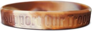 Novel Merk Support Our Troops Desert, Camouflage & Yellow Silicone Rubber Band Wristband Bracelet Accessory