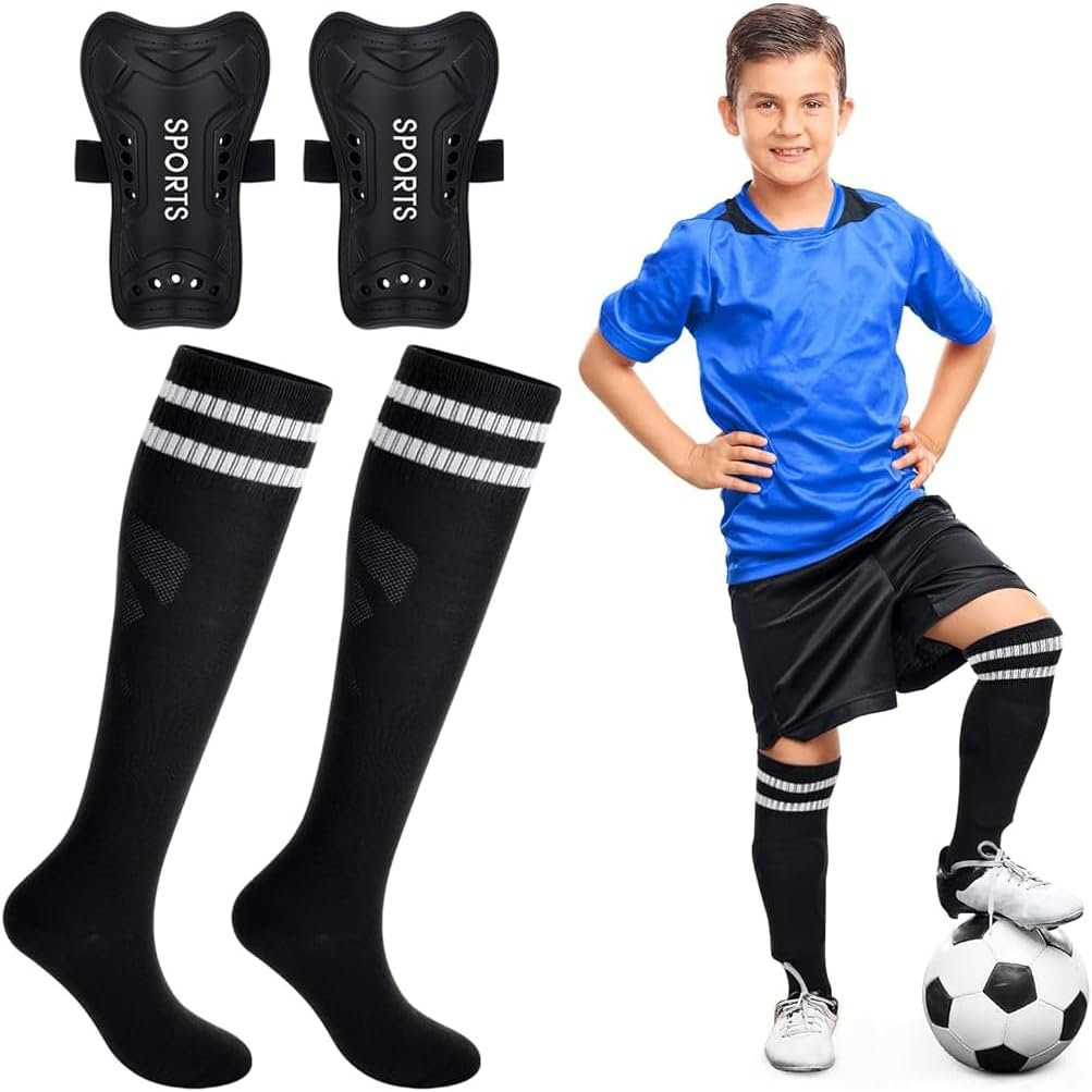 Soccer Shin Guards Socks Set for Kid